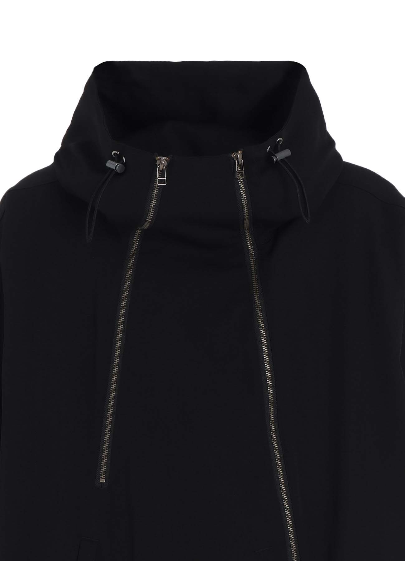 WOOL GABARDINE INVERTED V PARKA BLOUSON