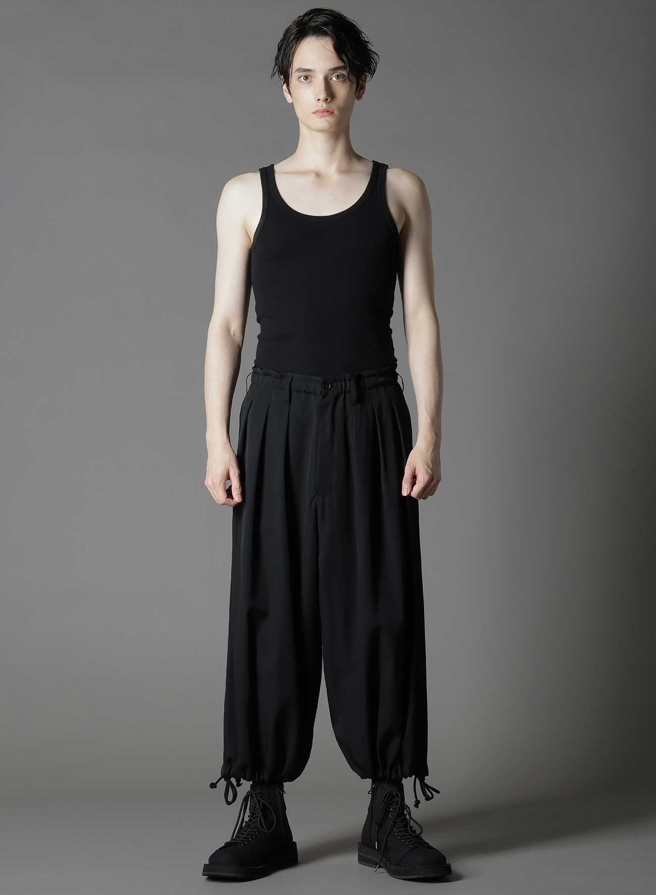 WOOL GABARDINE BALLOON PANTS