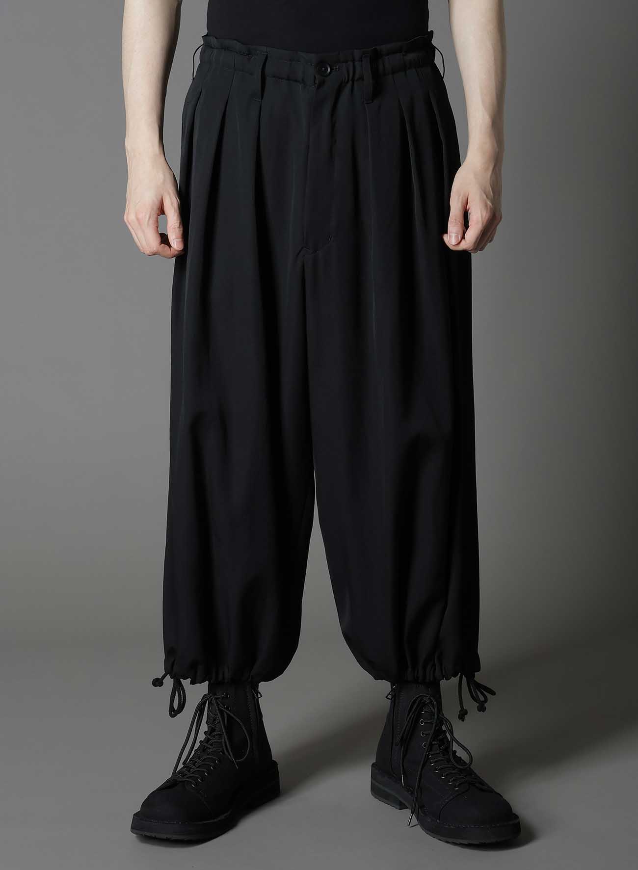 WOOL GABARDINE BALLOON PANTS