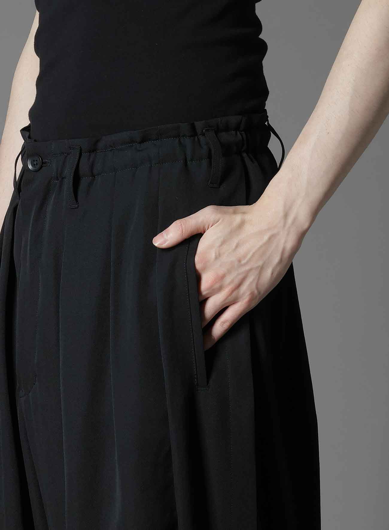 WOOL GABARDINE BALLOON PANTS