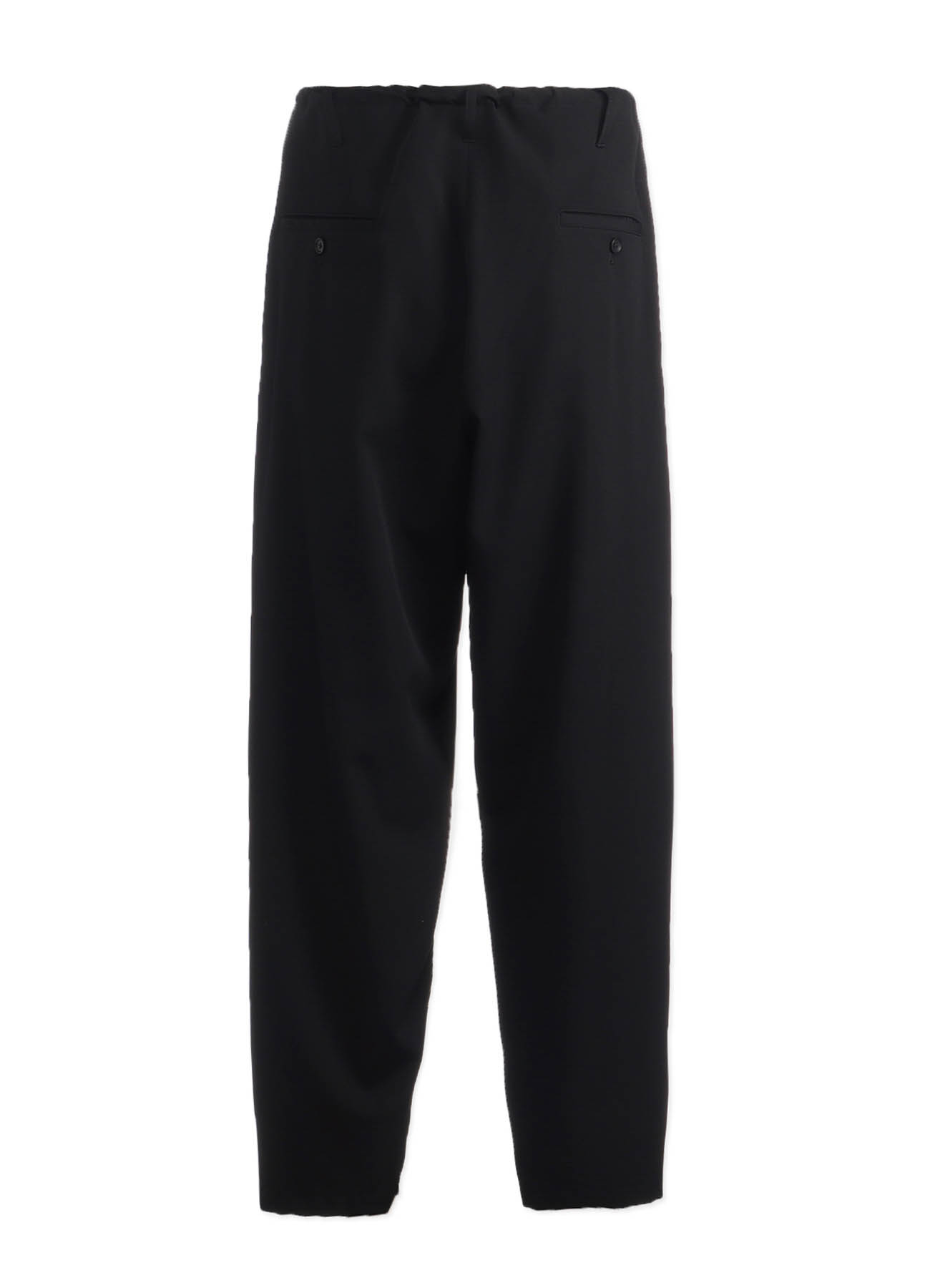 WOOL GABARDINE WAIST DRAWSTRING PANTS