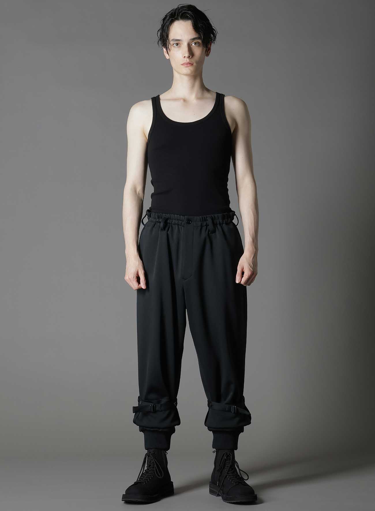 【1/17 10:00(JST) Release】POLYESTER SMOOTH DOUBLE HEM RIB PANTS