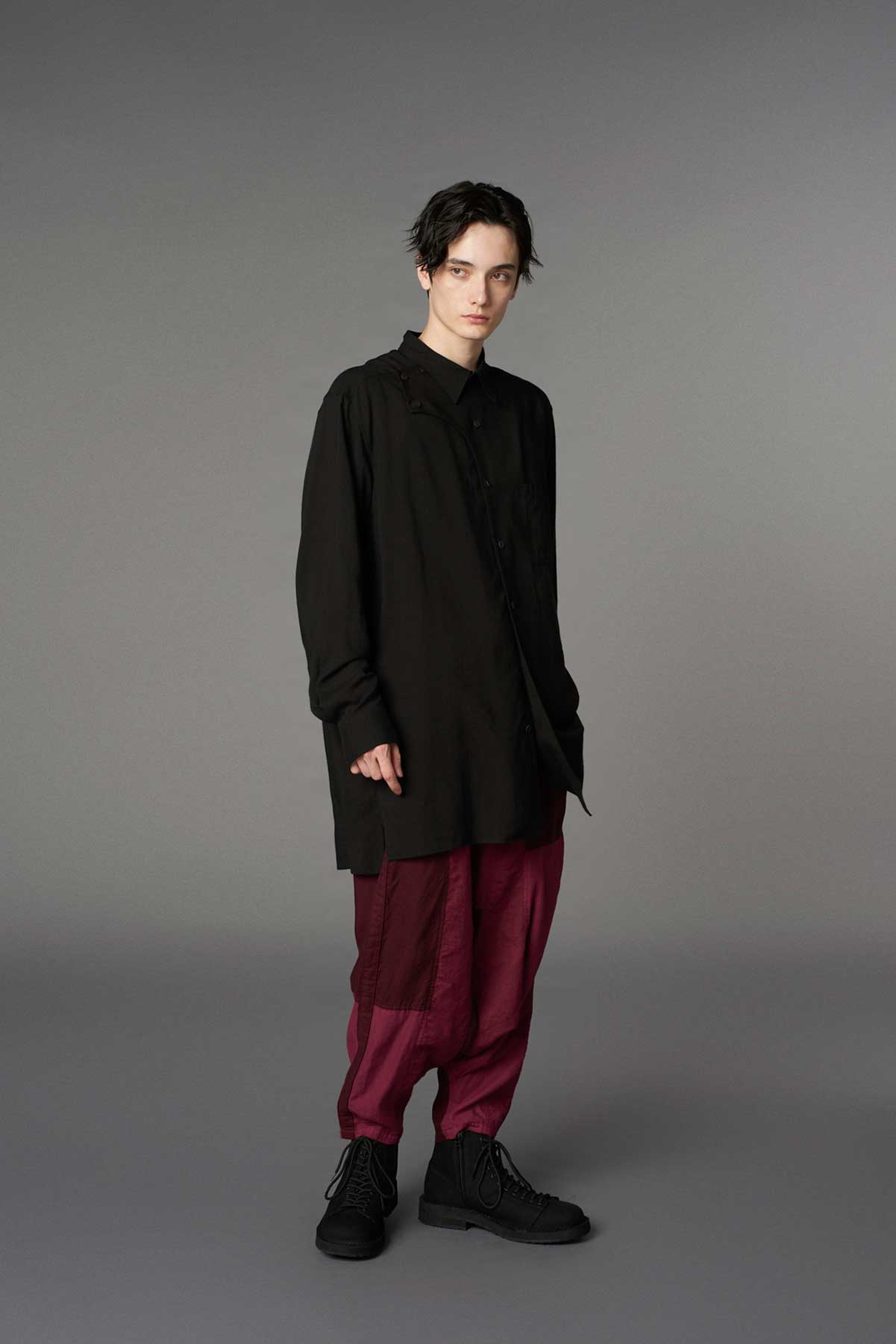 【1/17 10:00(JST) Release】CUBISM PATCHWORK  PRODUCT DYED   SIDE TAPE SALOUEL PANTS