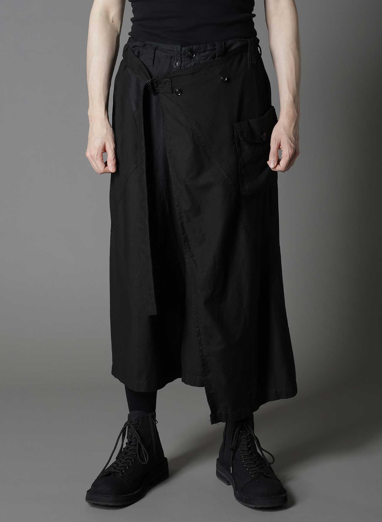 【1/17 10:00(JST) Release】CUBISM PATCHWORK  PRODUCT DYED  WRAP SKIRT PANTS