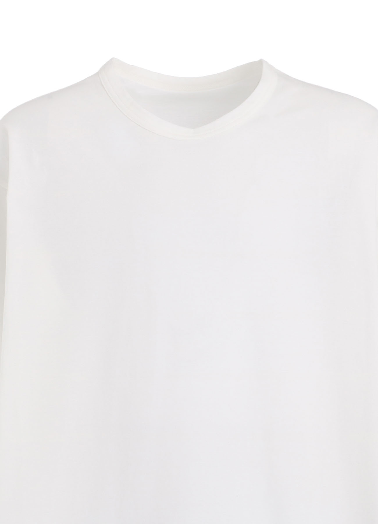 COTTON JERSEY HEM ROUND JUMBO T-SHIRT LONG SLEEVES