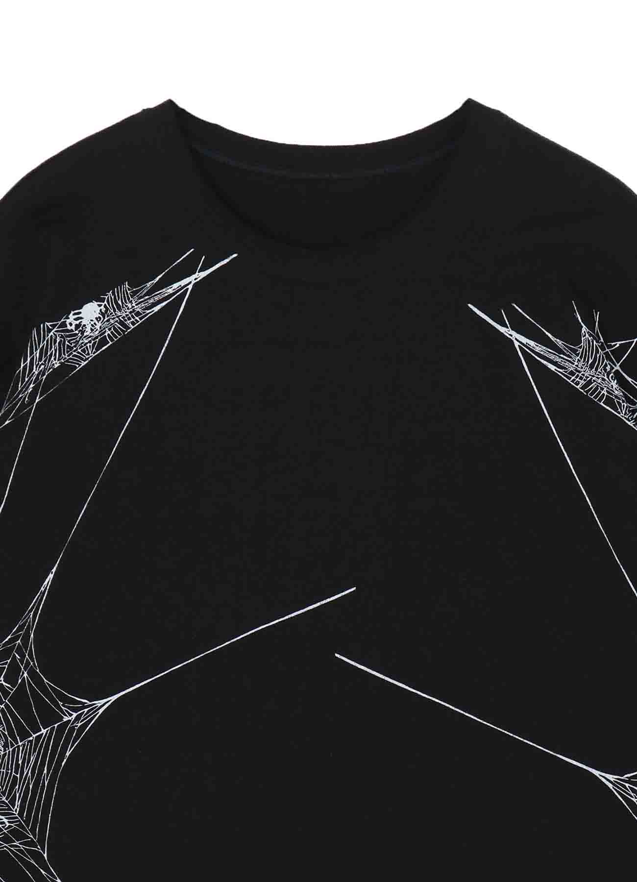 COTTON JERSEY SPIDER WEB T-SHIRT