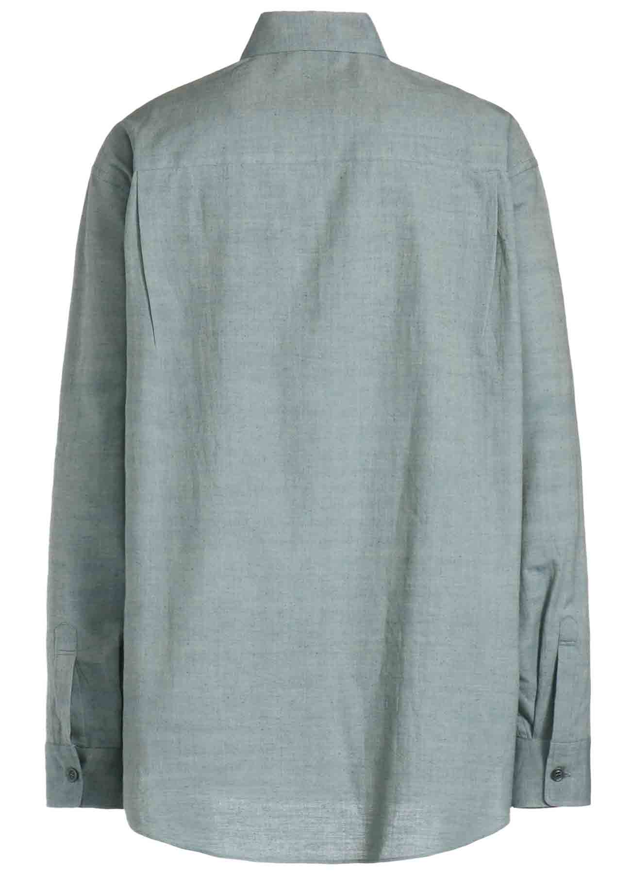 CHAMBRAY LAWN BIG SLEEVE SHIRT