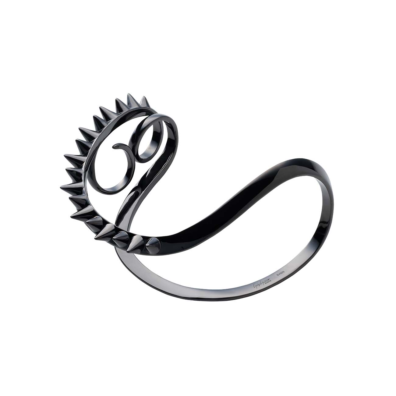 SILVER925BLACK SPIKE BRACELET