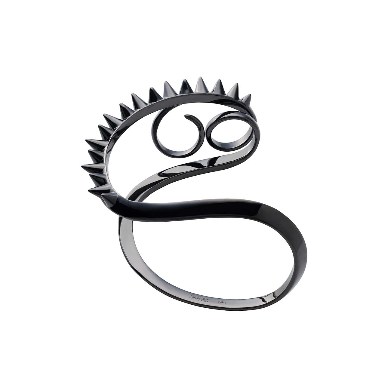 SILVER925BLACK SPIKE BRACELET