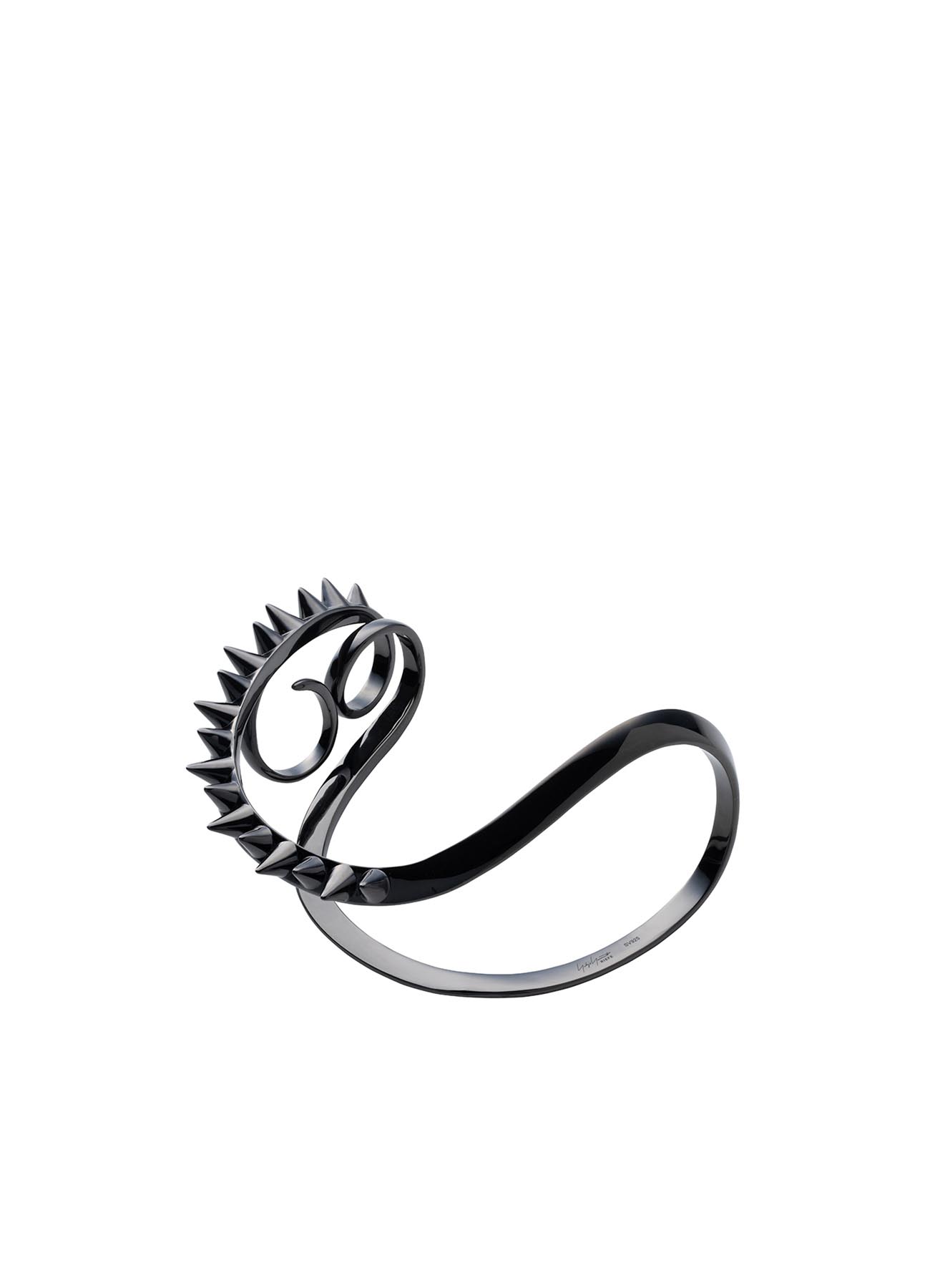 SILVER925BLACK SPIKE BRACELET