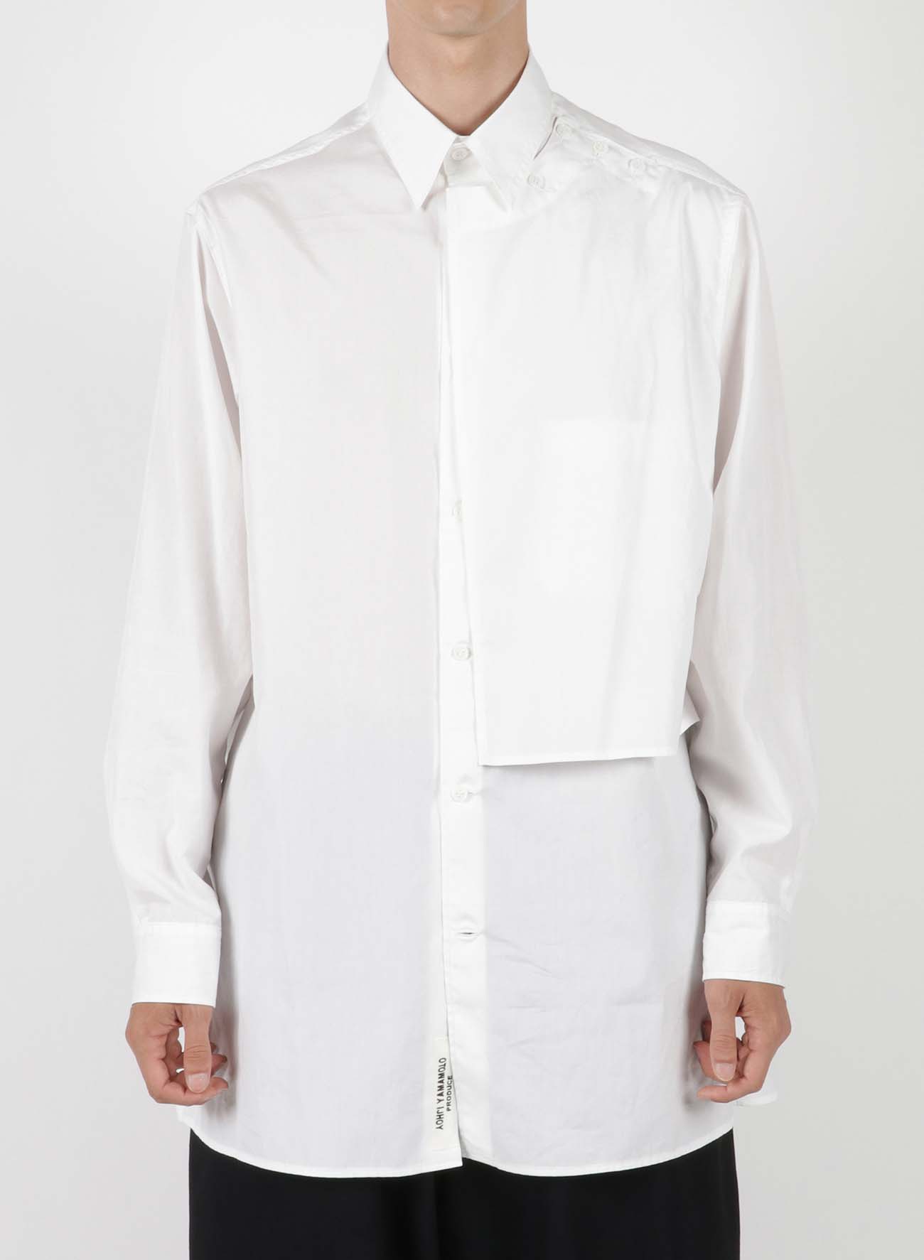 CHAIN STITCH BROAD LEFT FRONT DOUBLE BLOUSE