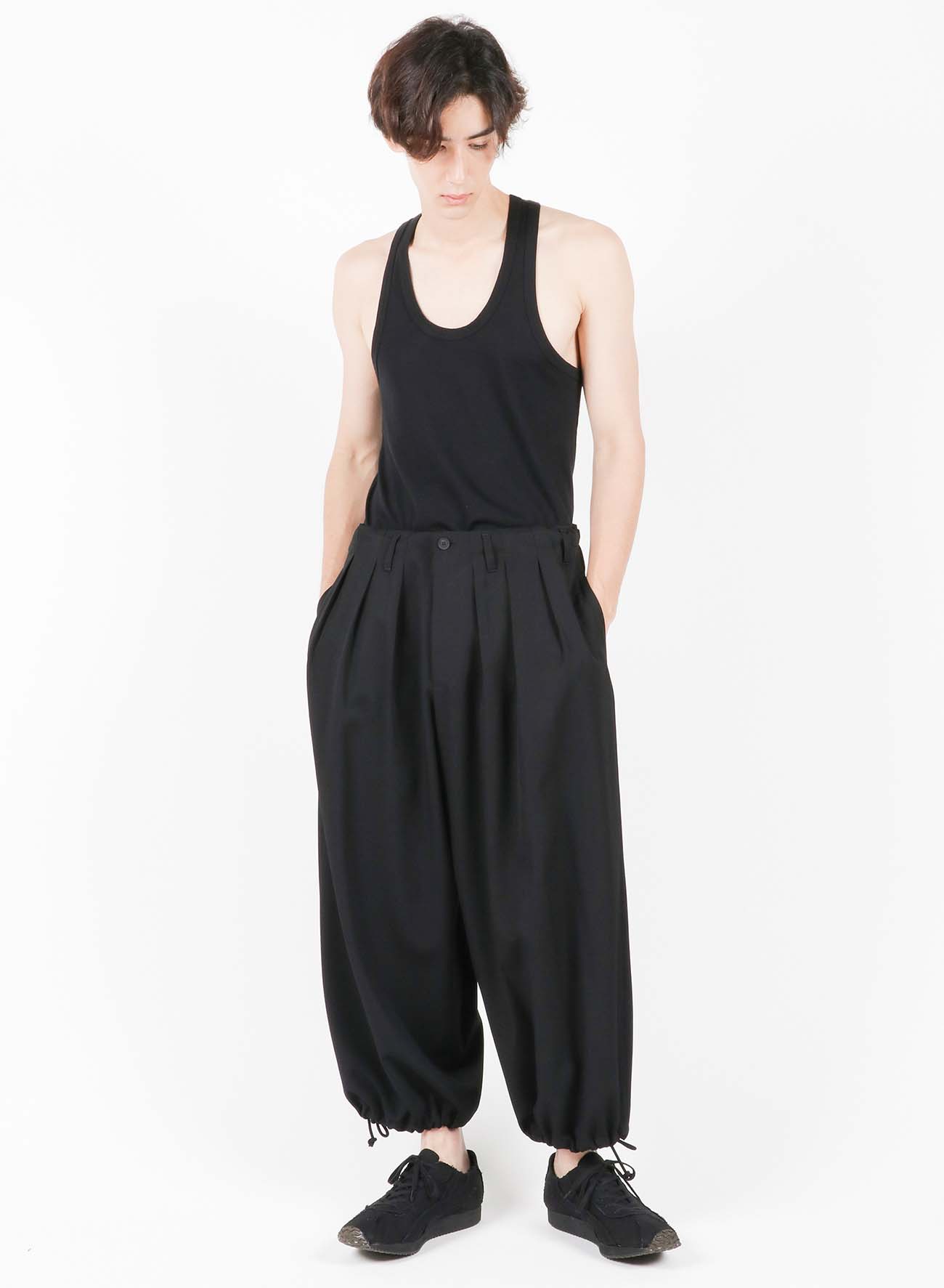 W / GABARDINE SLIM 气球裤（S 黑色）：Yohji Yamamoto POUR HOMME 