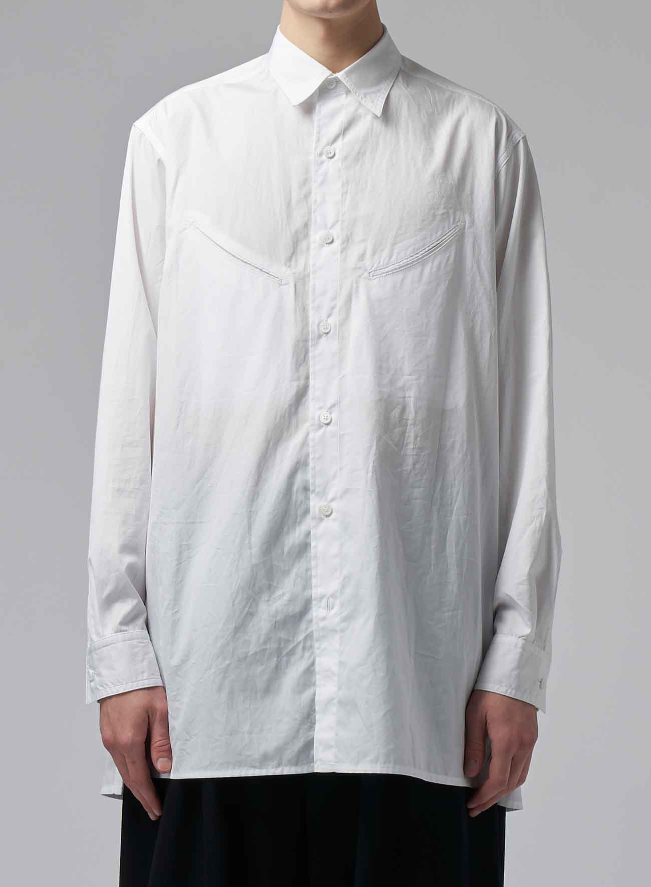 SHIRT WITH SLANTED CHEST POCKETS