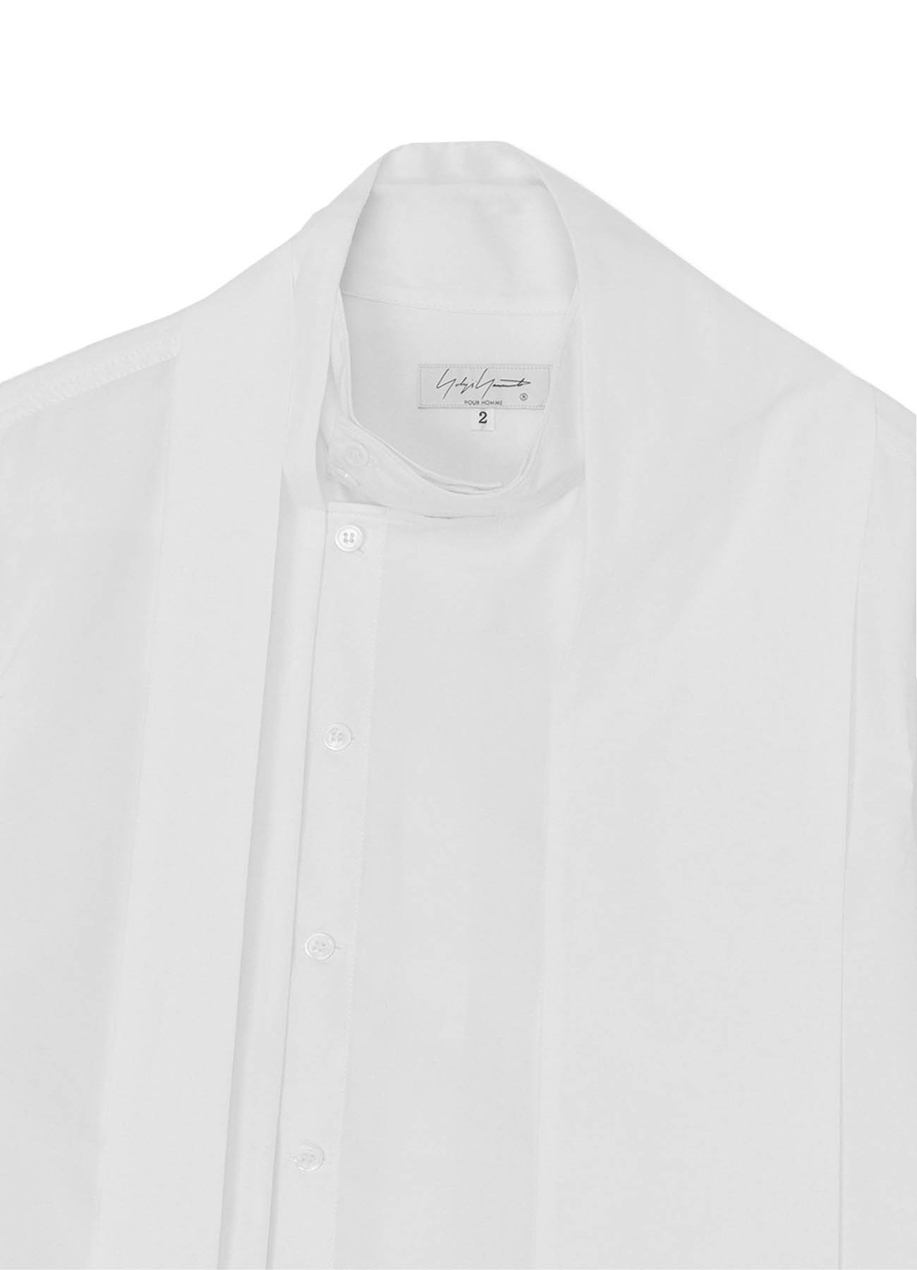 DOUBLE LEFT PANEL STAND COLLAR SHIRT