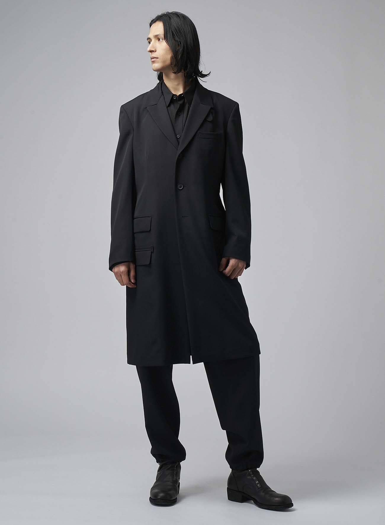 WOOL GABARDINE DOCTOR'S COAT