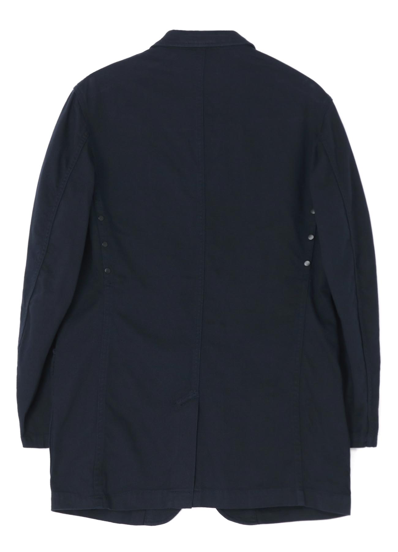 COTTON DRILL SINGLE BREASTED JACKET WITH BOX POCKETS