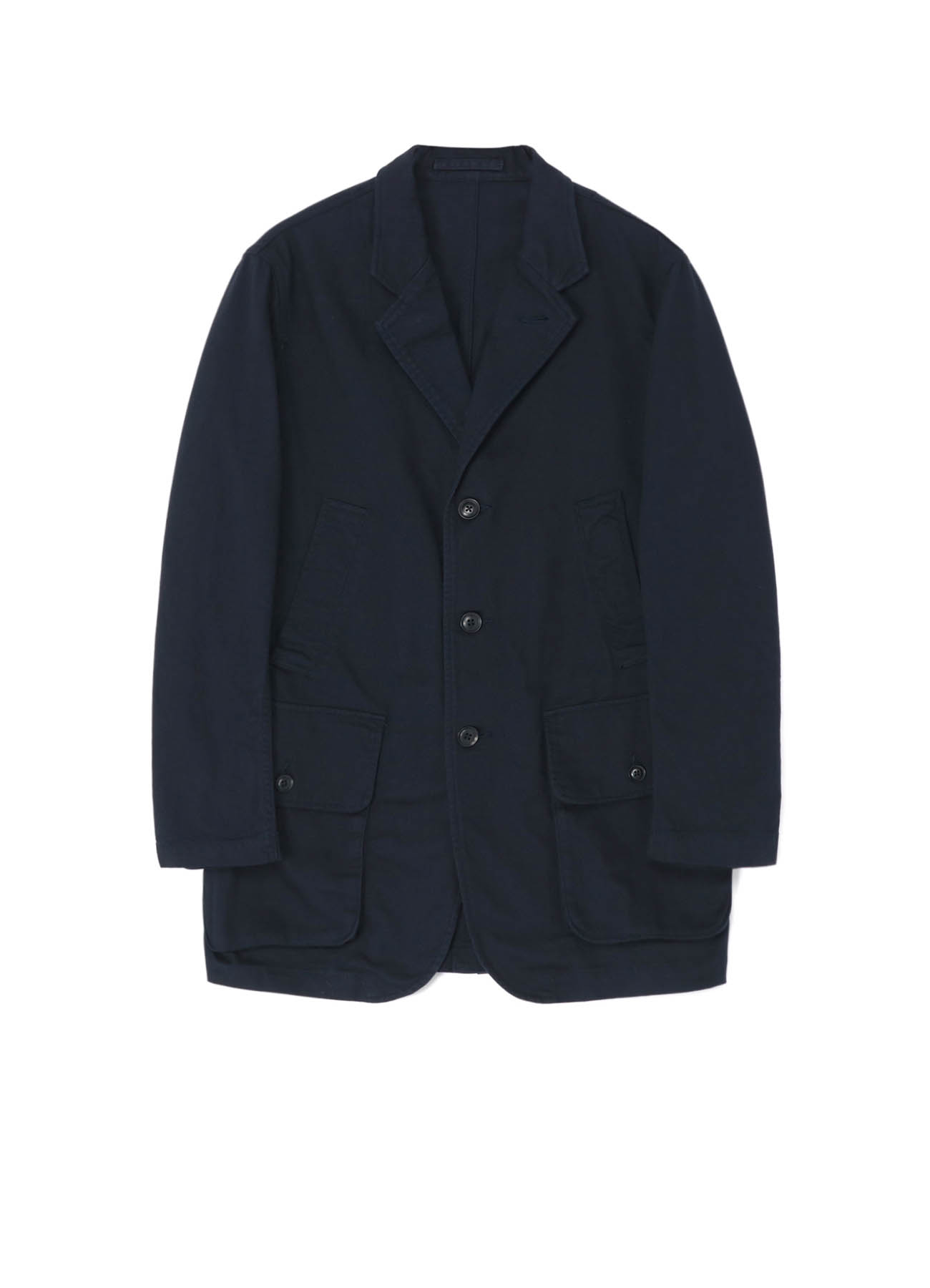 COTTON DRILL SINGLE BREASTED JACKET WITH BOX POCKETS