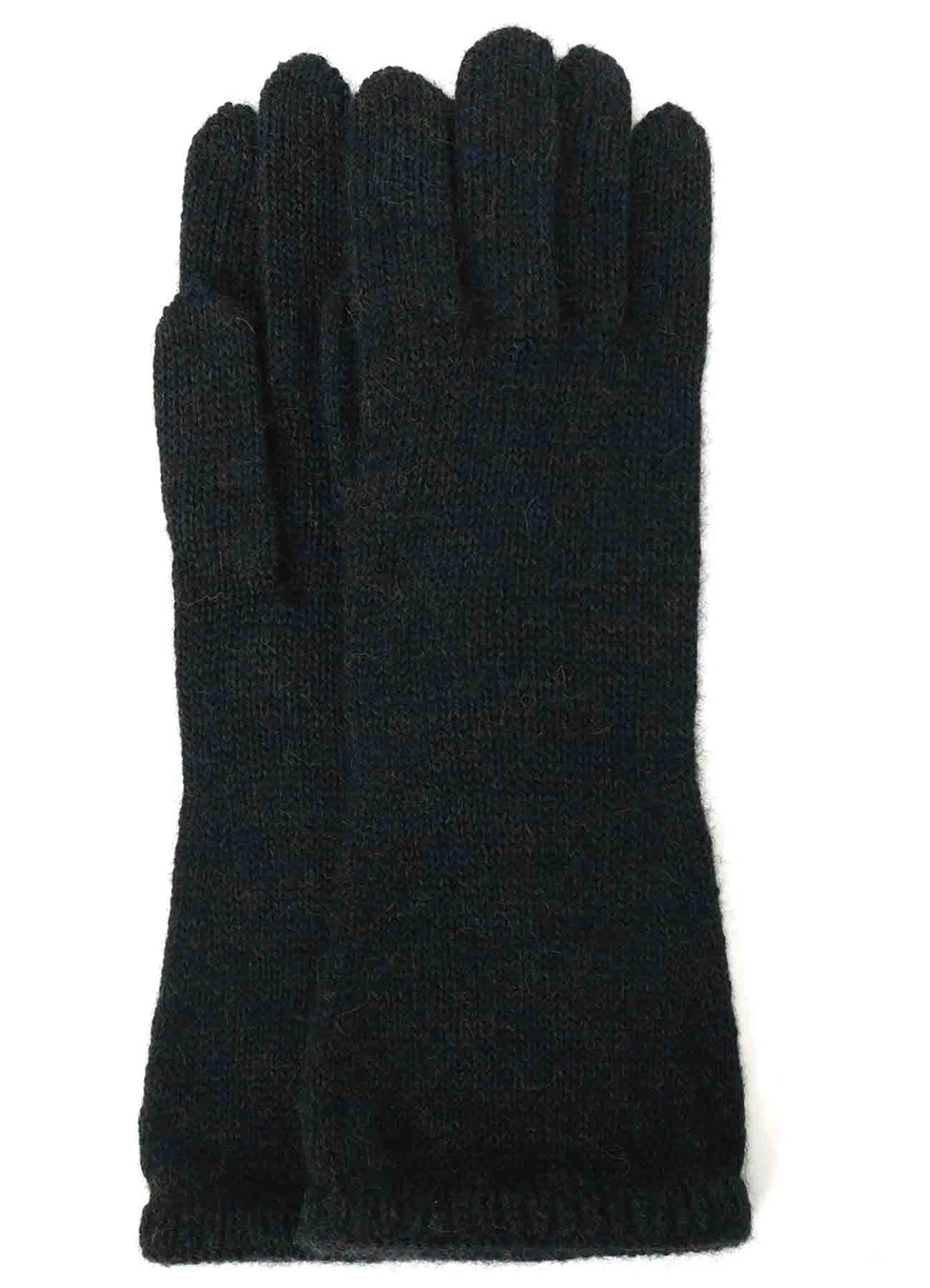 5G/WOOL PANTSLAIN STITCH LONG KNITTED GLOVES