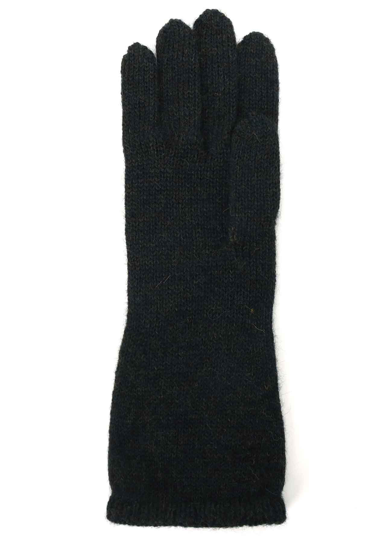 5G/WOOL PANTSLAIN STITCH LONG KNITTED GLOVES