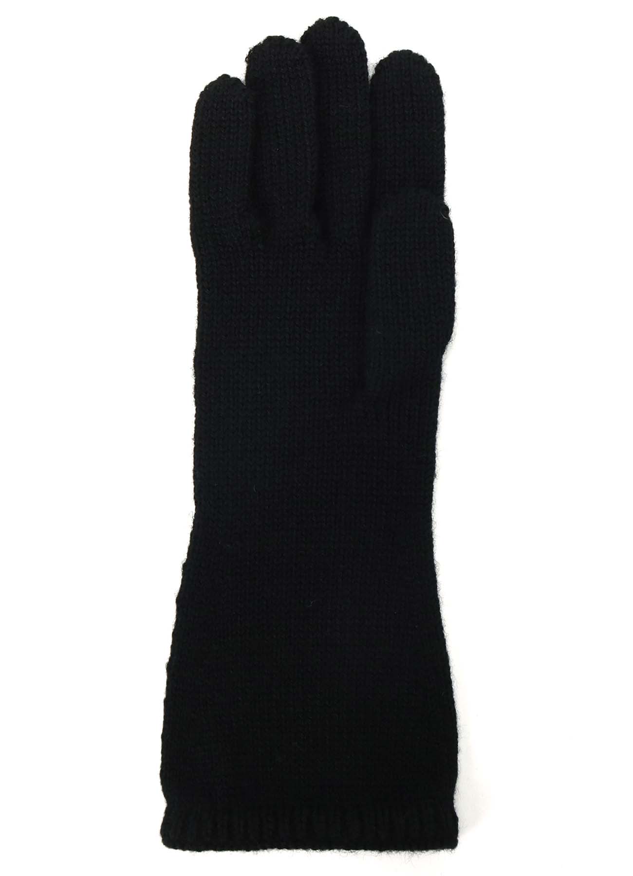 5G/WOOL PANTSLAIN STITCH LONG KNITTED GLOVES