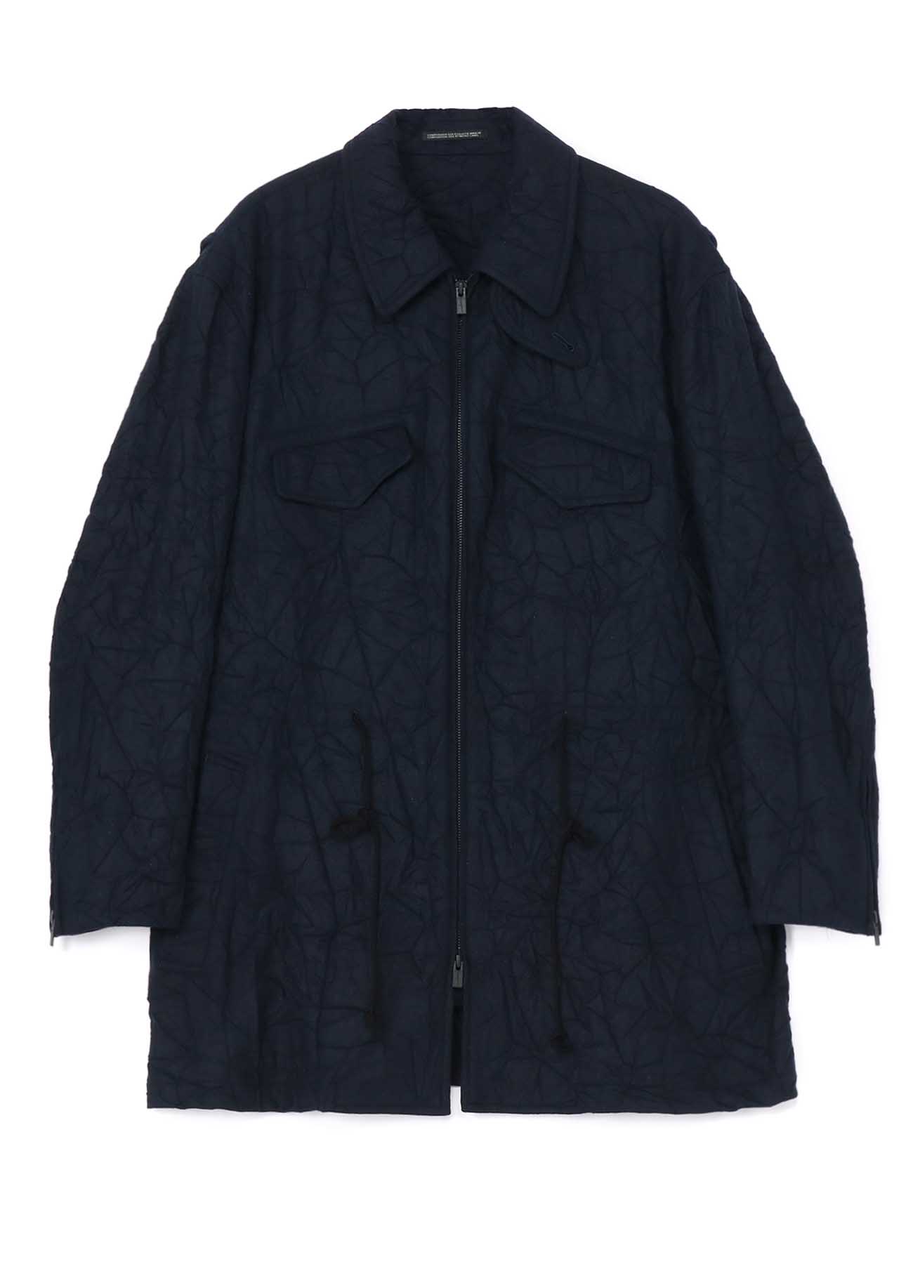 WRINKLE PROCESSED FLANNEL R-WRINKLE PROCESSED STRING BLOUSON