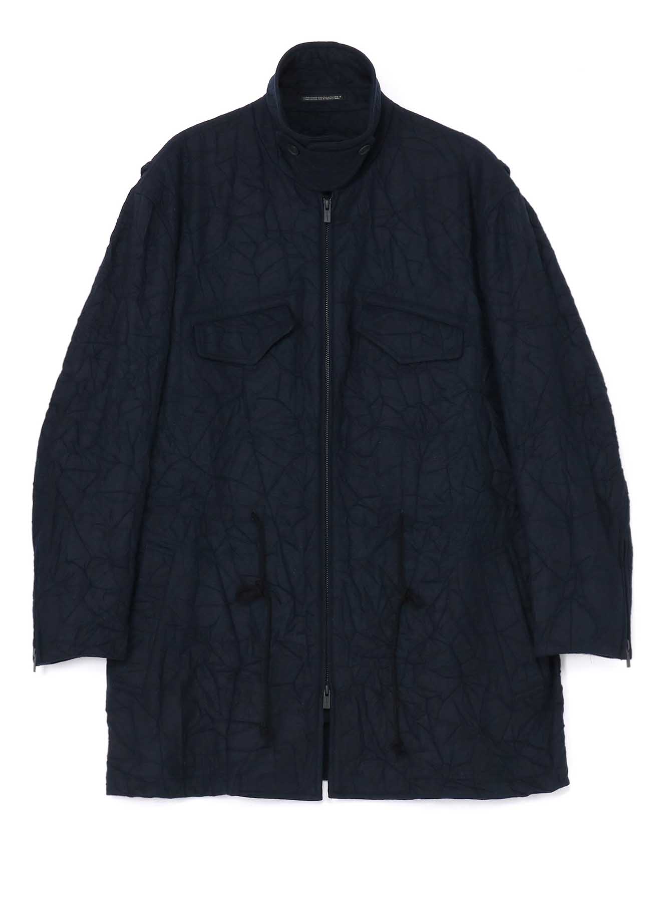 WRINKLE PROCESSED FLANNEL R-WRINKLE PROCESSED STRING BLOUSON