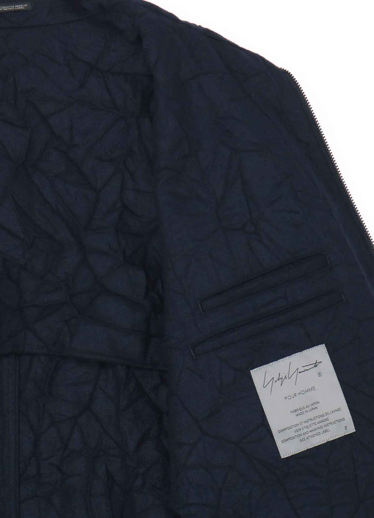 WRINKLE PROCESSED FLANNEL R-WRINKLE PROCESSED STRING BLOUSON