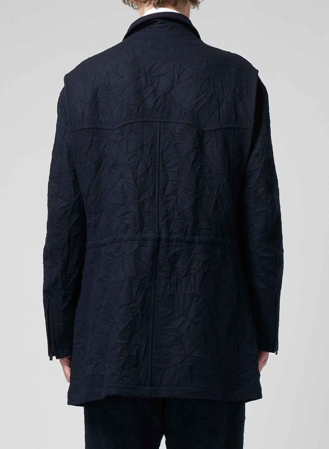 WRINKLE PROCESSED FLANNEL R-WRINKLE PROCESSED STRING BLOUSON