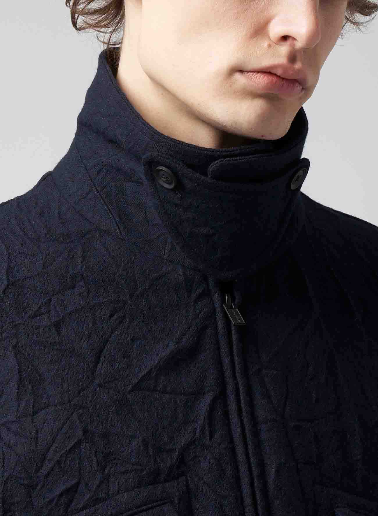 WRINKLE PROCESSED FLANNEL R-WRINKLE PROCESSED STRING BLOUSON