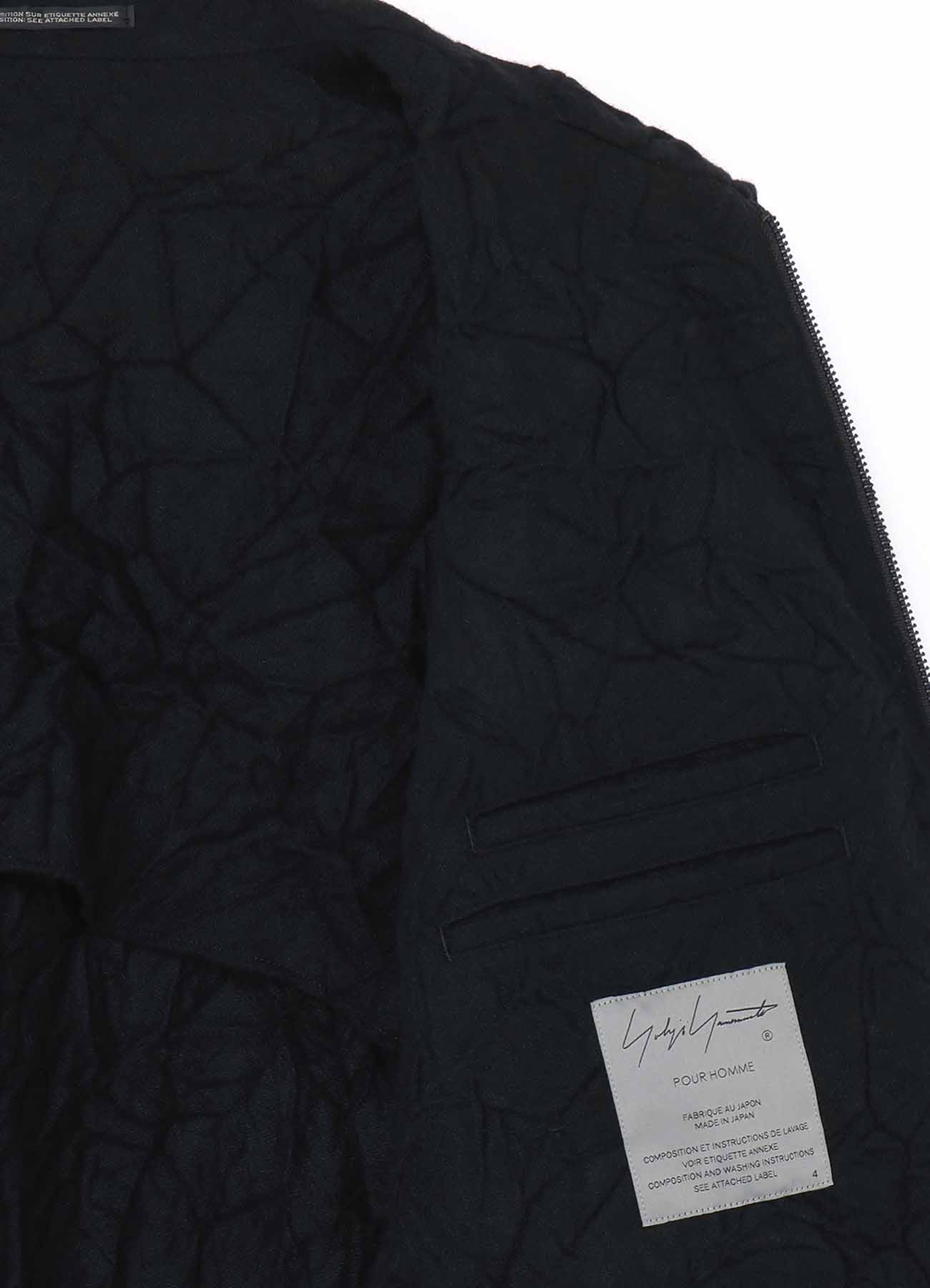 WRINKLE PROCESSED FLANNEL R-WRINKLE PROCESSED STRING BLOUSON