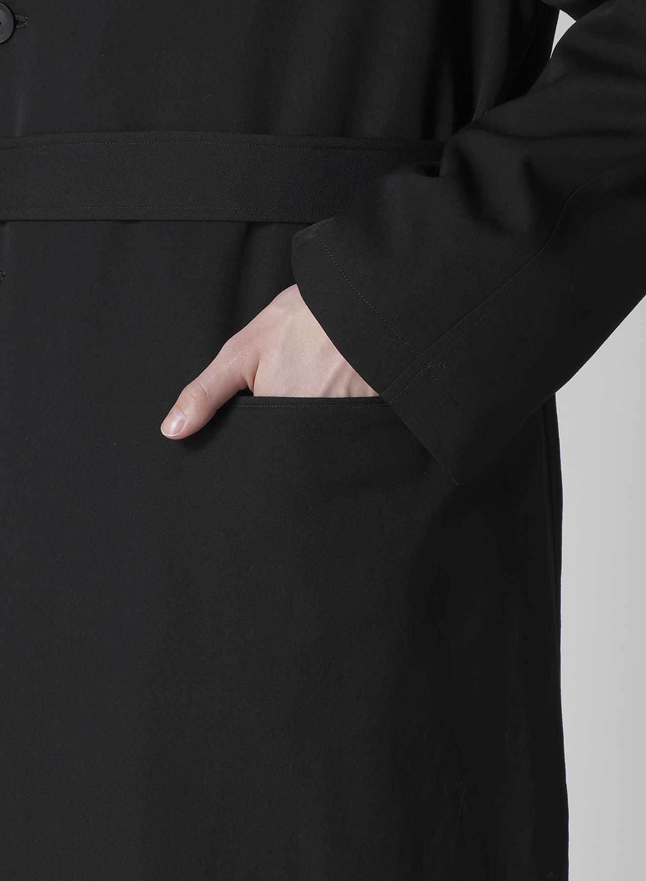 REGULATION GABARDINE 4BUTTONS HOODED COAT
