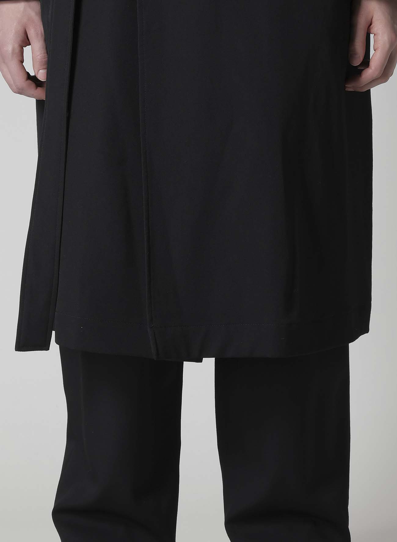REGULATION GABARDINE 4BUTTONS HOODED COAT