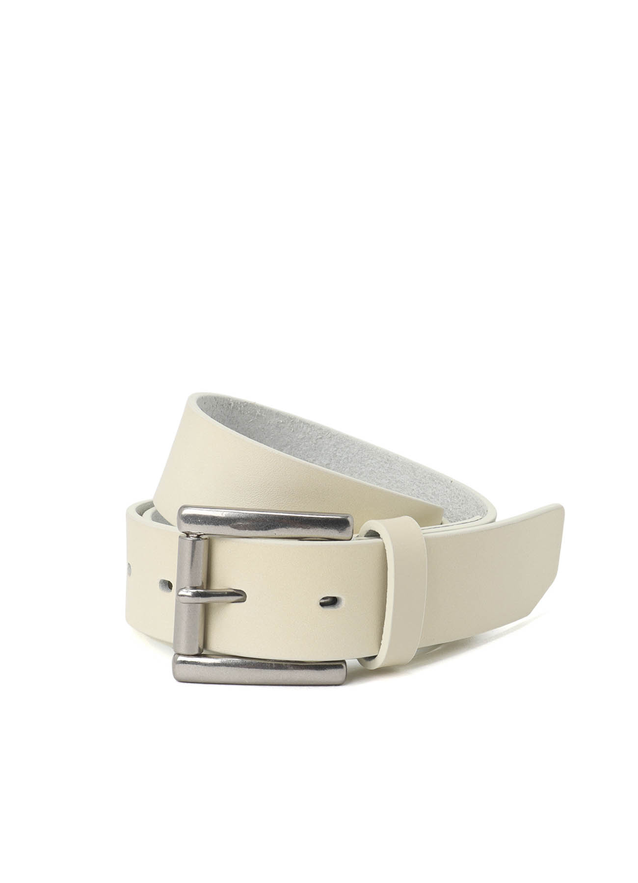 WHITE LEATHER 30MM PLAIN BELT