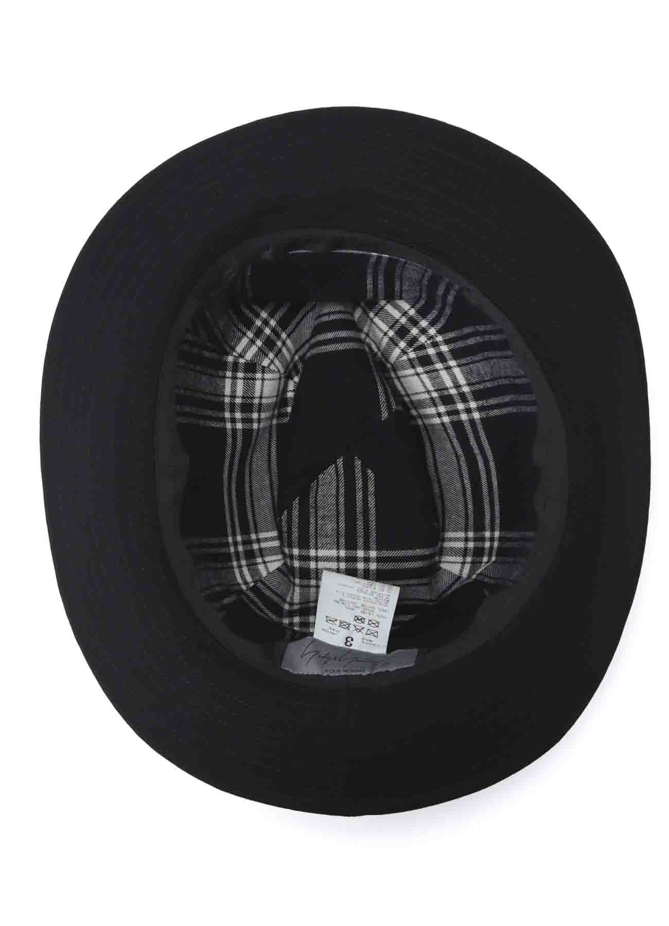 WOOL GABARDINE FEDORA HAT