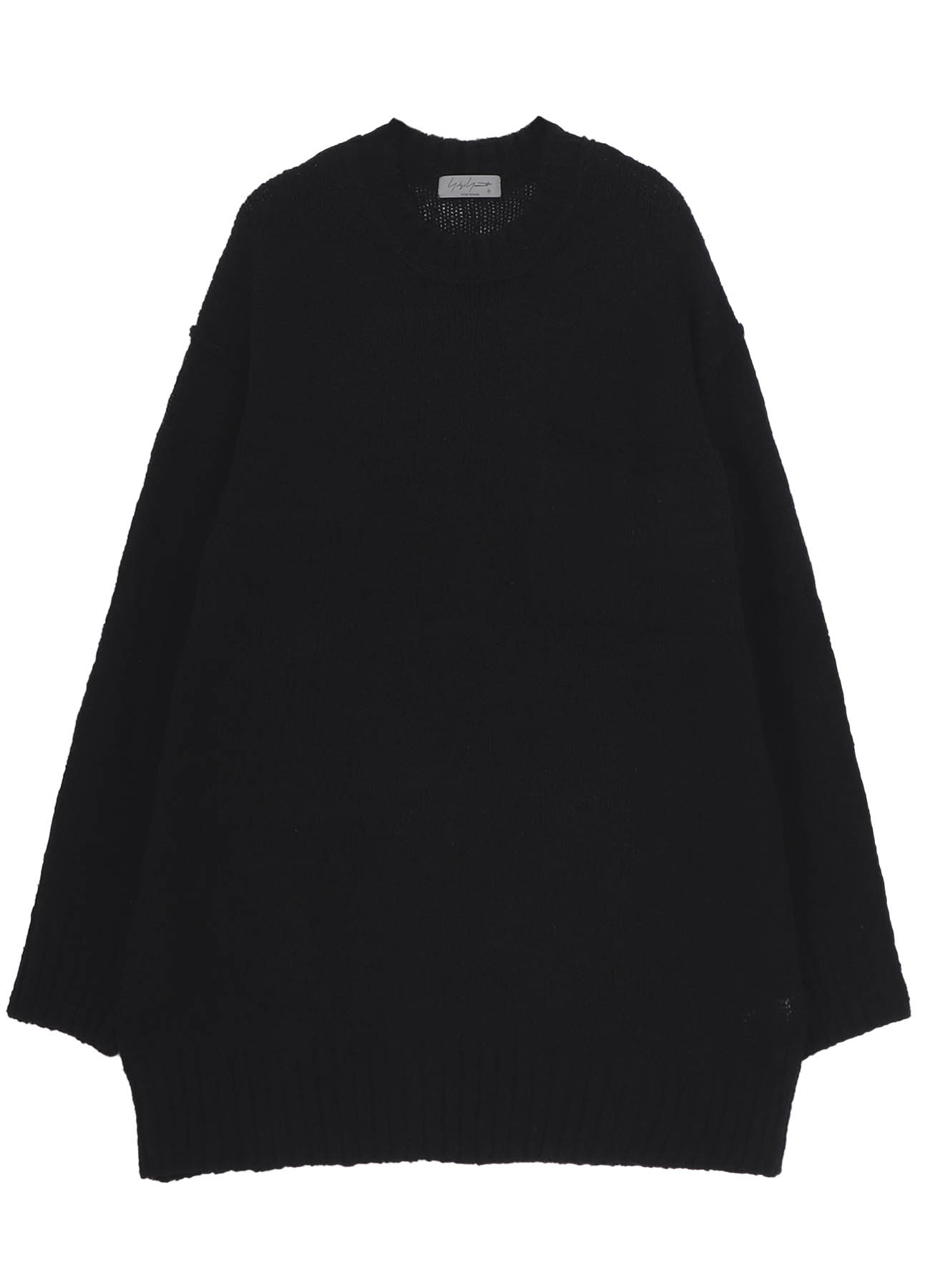 PLAIN STITCH POCKET ROUND NECK PULLOVER