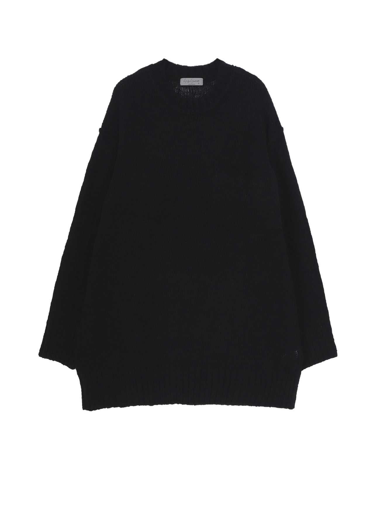 PLAIN STITCH POCKET ROUND NECK PULLOVER
