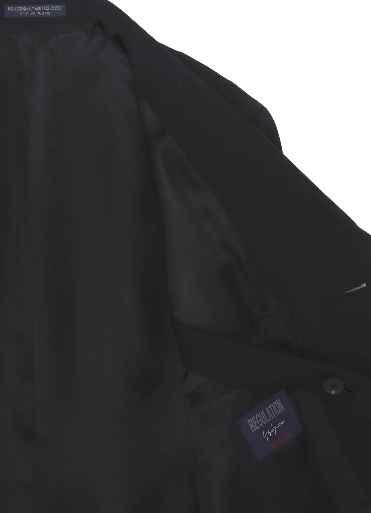 WOOL GABARDINE COLLARLESS JACKET