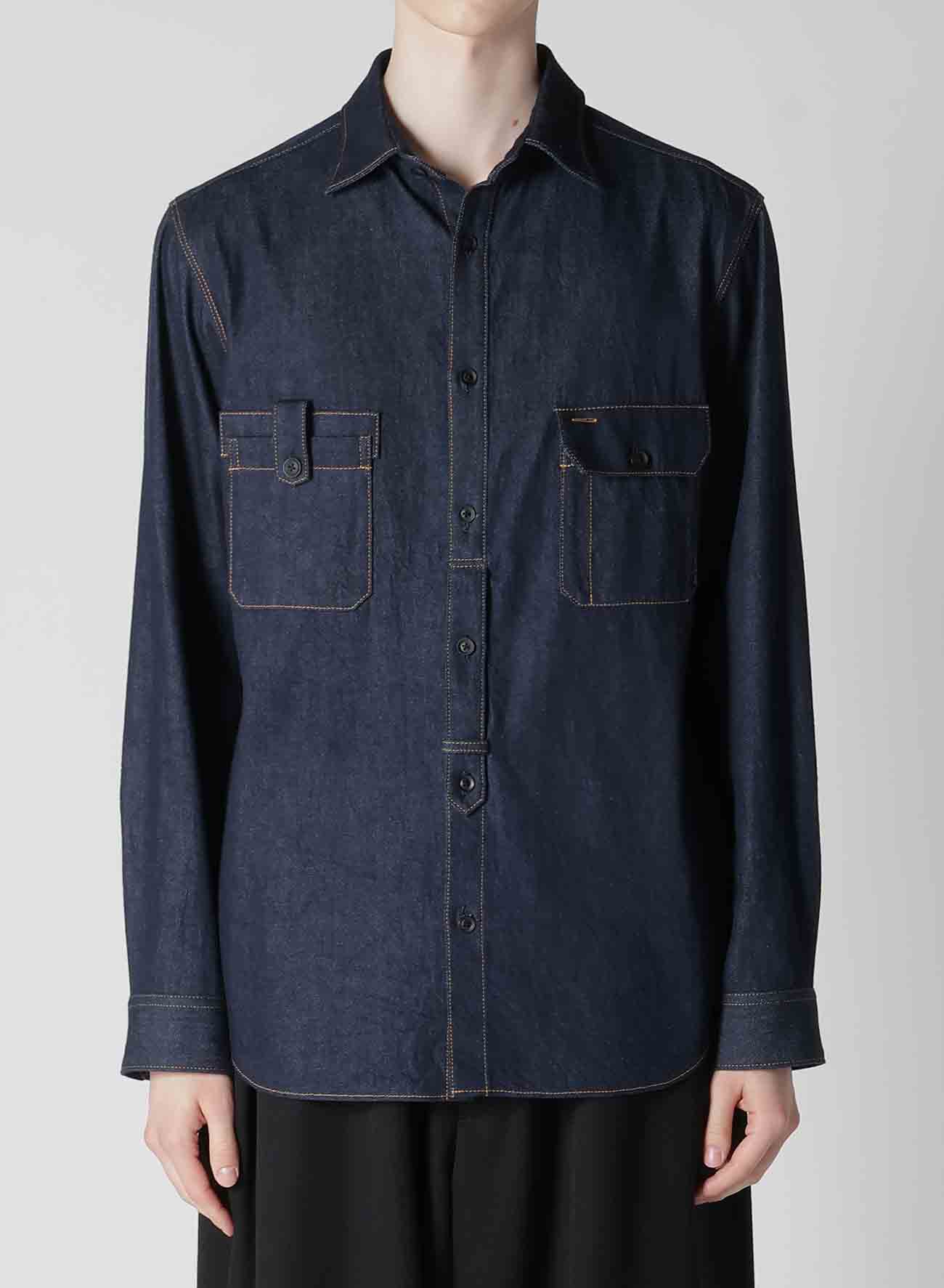 8OZ DENIM FRONT STRIP SHIRT