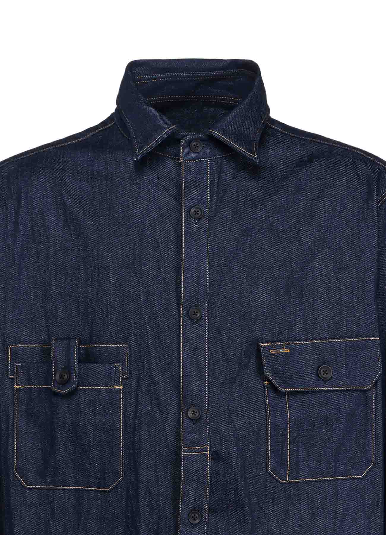 8OZ DENIM FRONT STRIP SHIRT