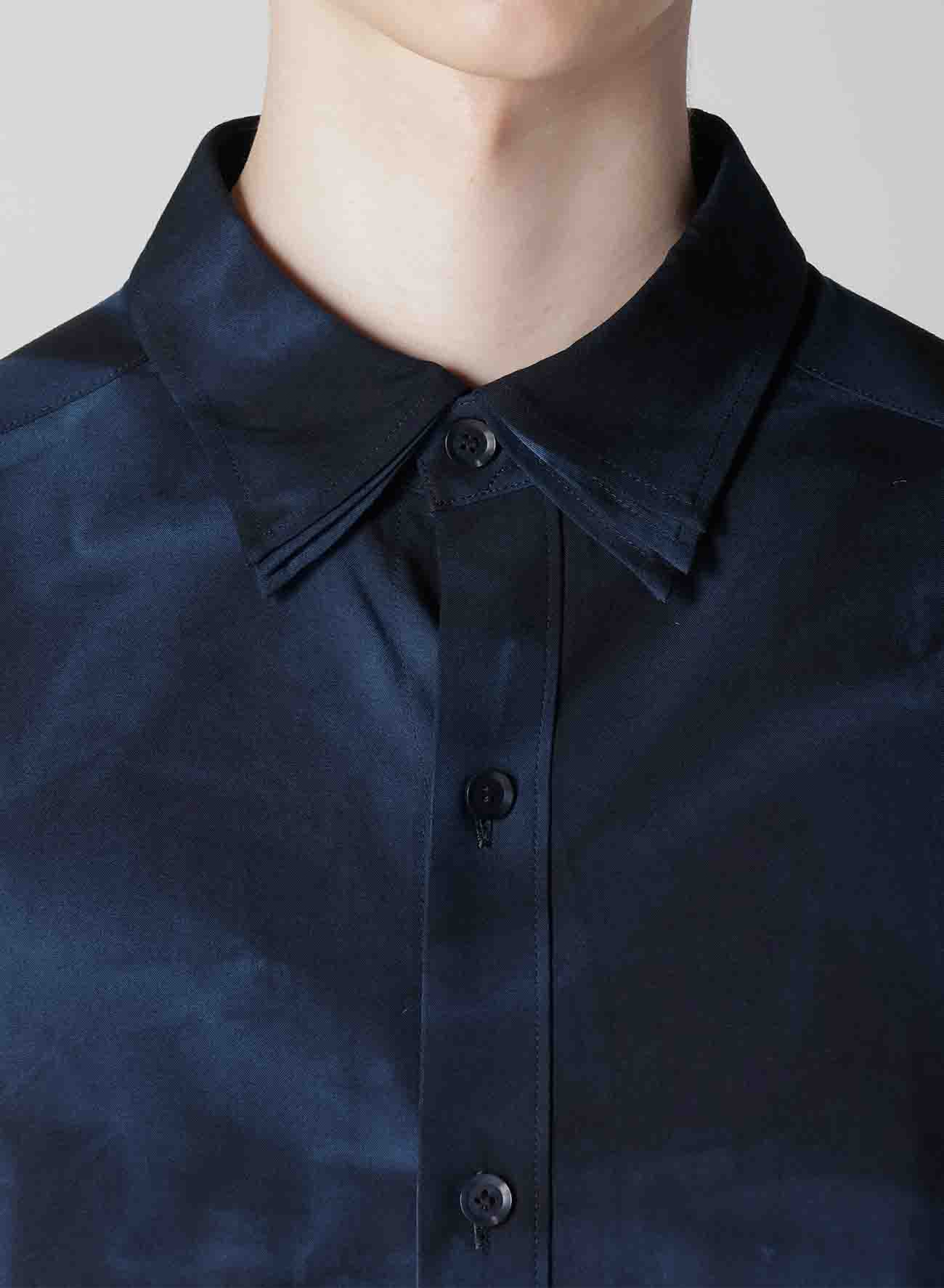 PLACKET TAB TRIPLE COLLAR BLOUSE