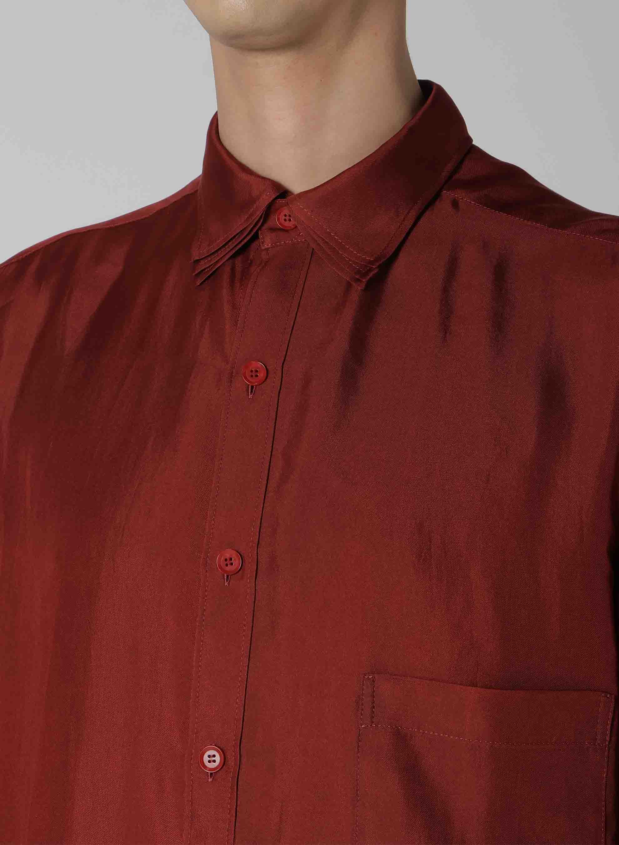 16M TWILL PLACKET TAB TRIPLE COLLAR BLOUSE