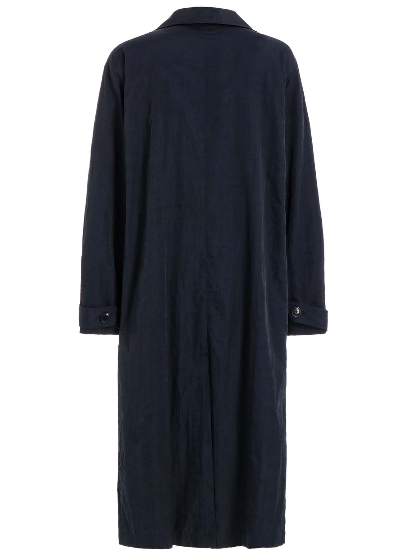 NYLON TWILL NAVY ASYMMETRY COAT