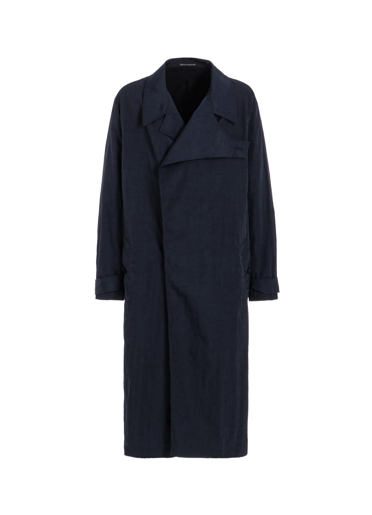 NYLON TWILL NAVY ASYMMETRY COAT