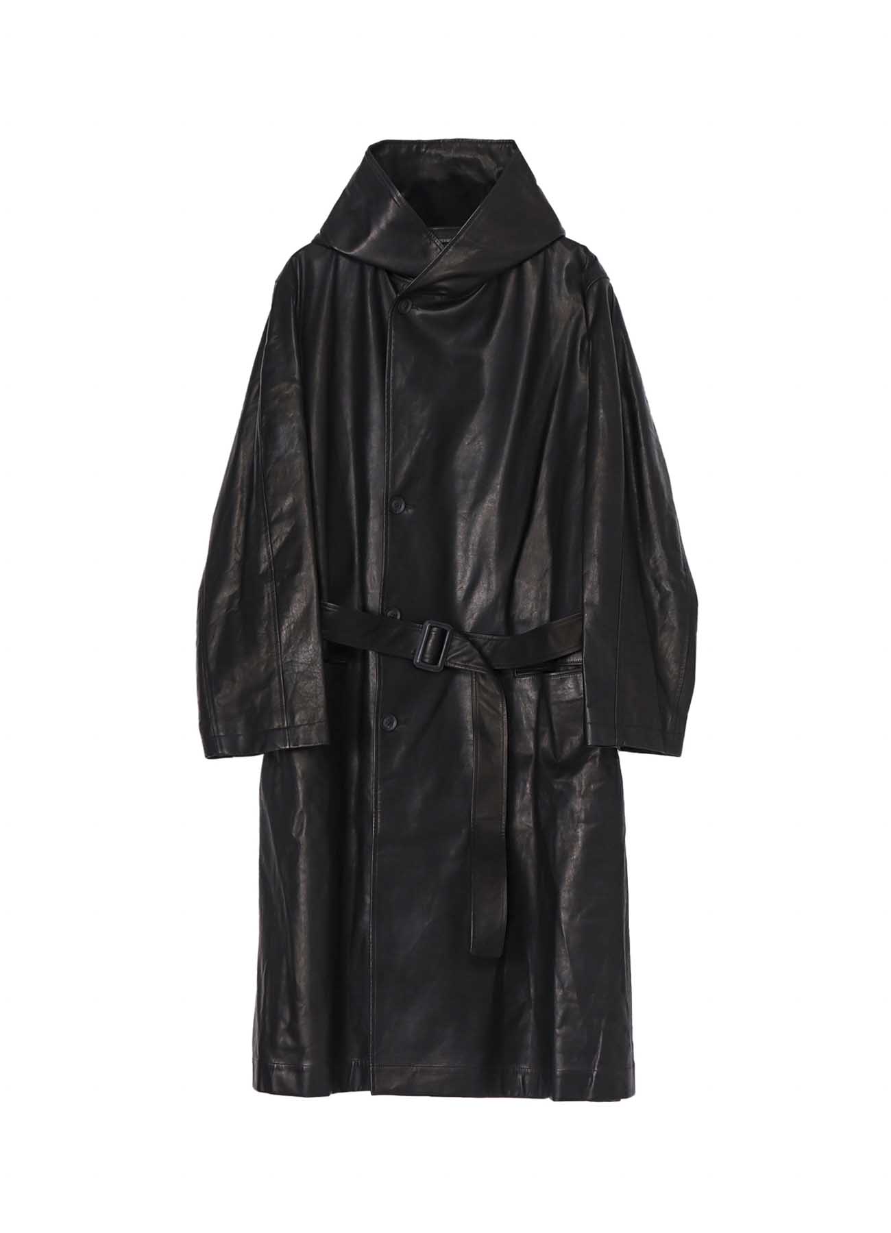 BACKLASH FURNITURE LEATHER 4BS HOODED COAT