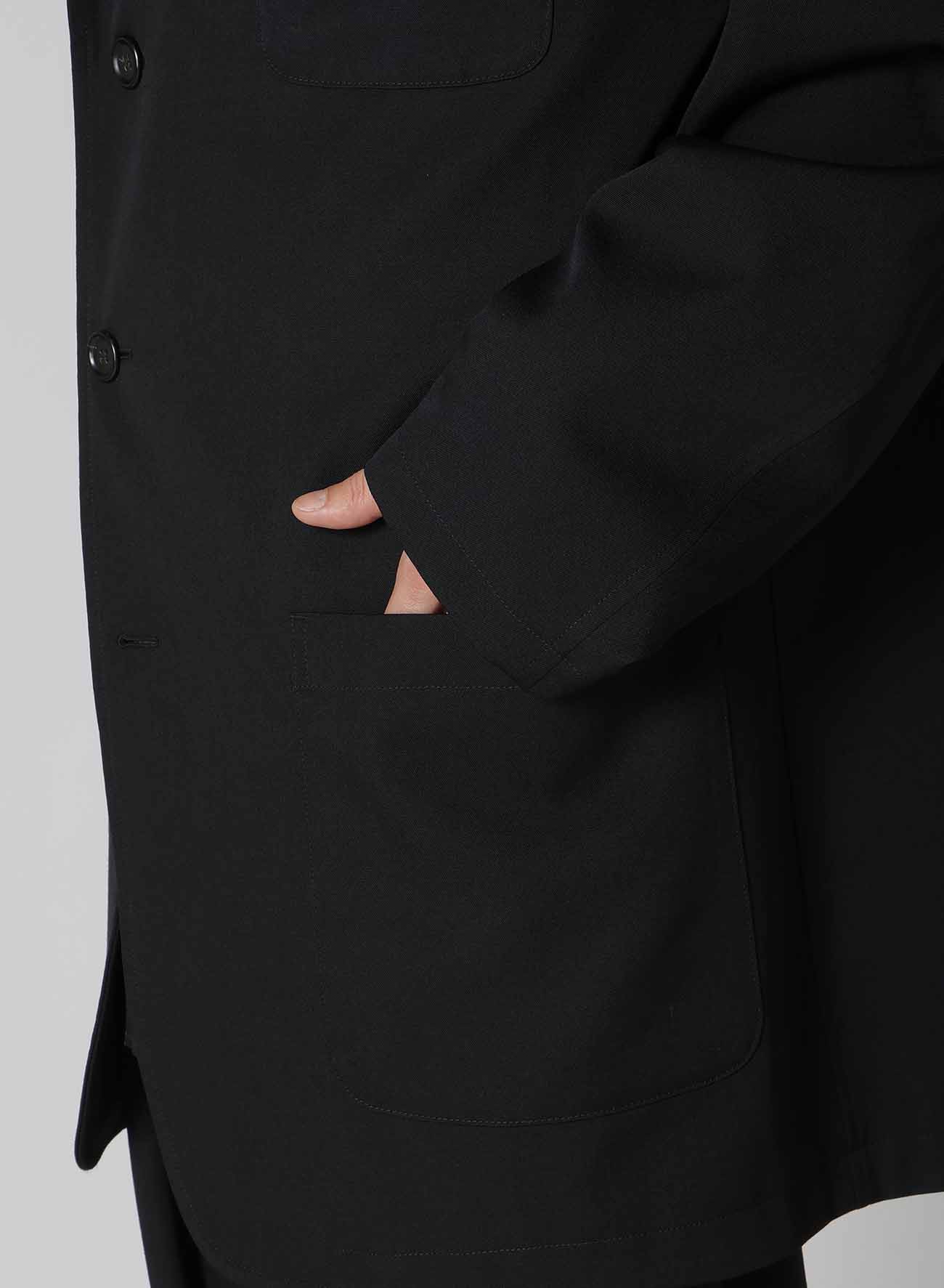 WOOL GABARDINE BLOUSON TAILORED JACKET