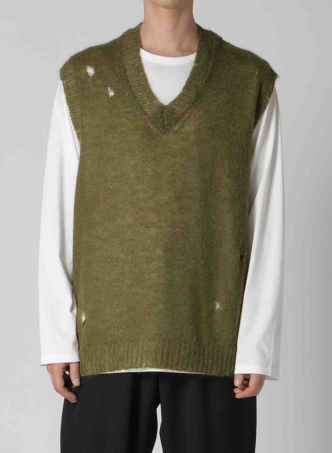 7G1P PLAIN STITCH V VEST