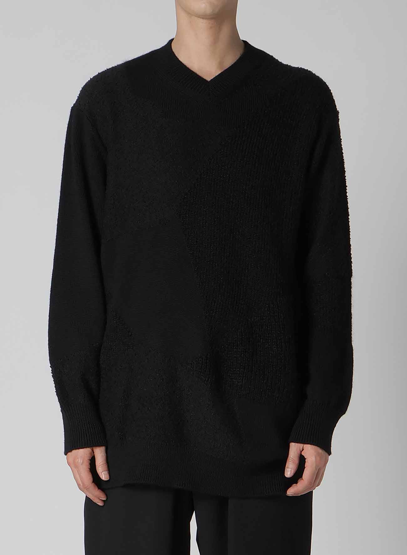 5G INTERSIA V NECK LONG SLEEVE KNIT