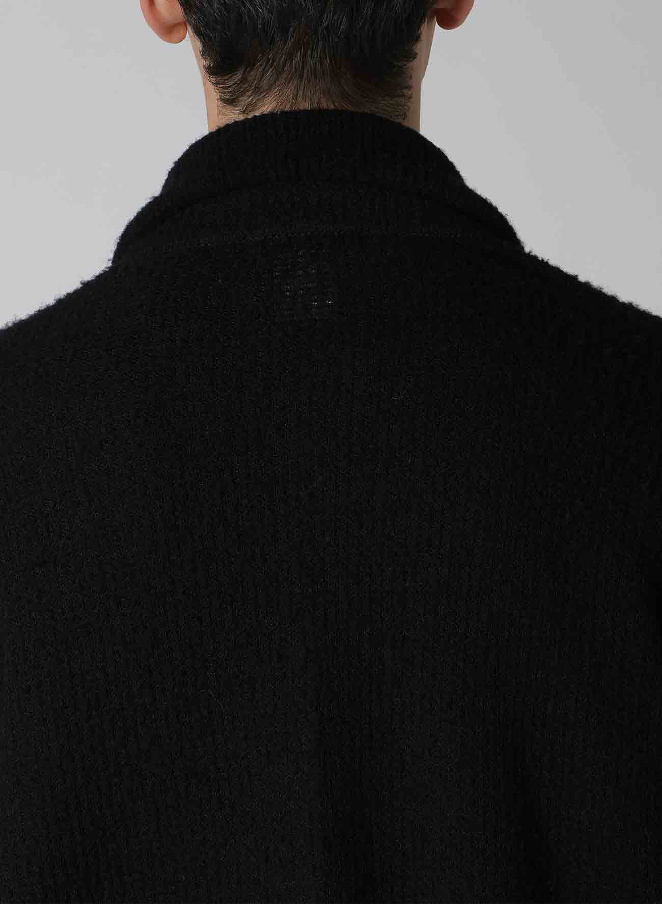 8G KNOTTED KNIT UNEVEN POCKET ZIP CARDIGAN