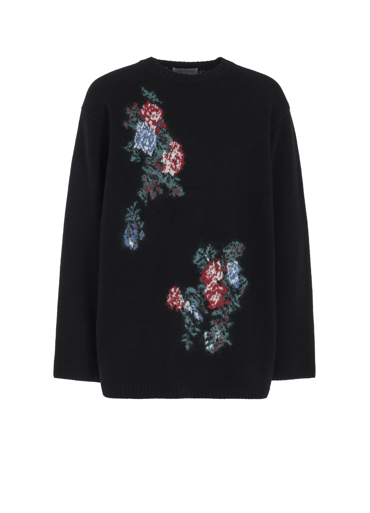 FLOWER DESIGNED ROUND NECK KNIT