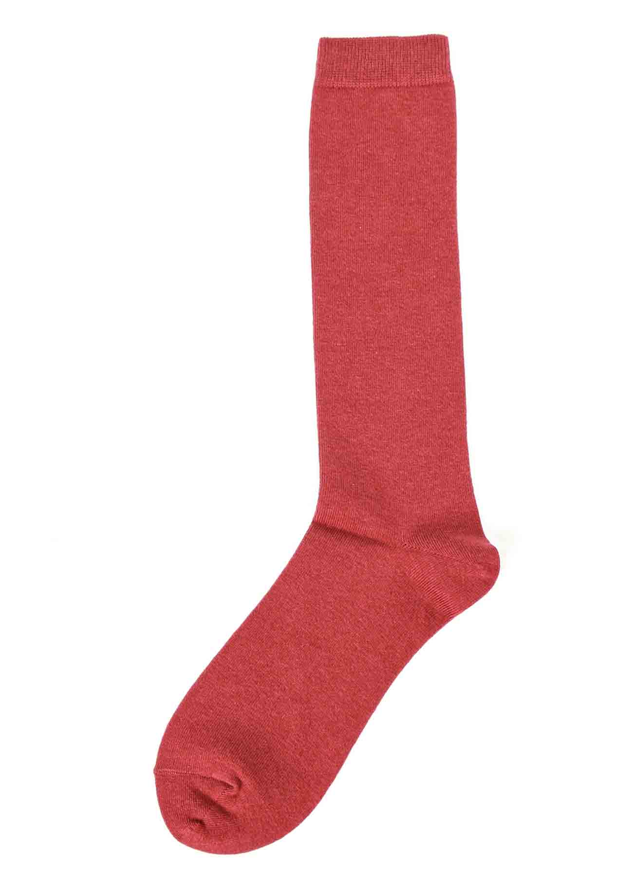 C/AC PLAIN STITCH A PLAIN COLOR HIGH SOCKS